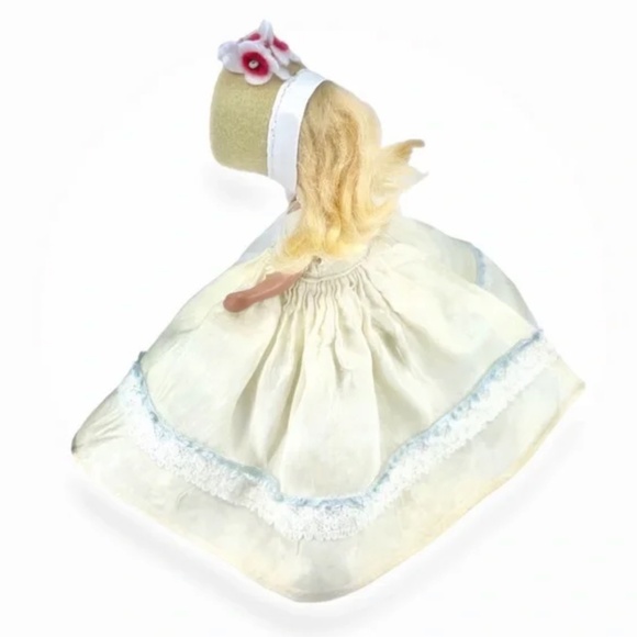 Nancy Ann Storybook Doll Bisque 5.5 in 5 joints - yellow dress and bonnet 1940s - Picture 4 of 6